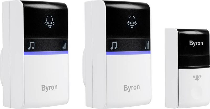 B-Ware Byron Dby 23415 Funkklingel Türklingel Gong Türgong Funk Türglocke Komplett Set von Byron