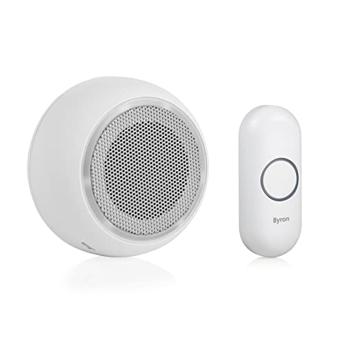 Byron DBY-23511 Funk-Türklingelset, maximale Reichweite 200m, 8 Klingelmelodien, Stummschaltfunktion & visueller Alarm, Weiß Byron DBY-23511 Funk-Türklingelset, maximale Reichweite 200m, 8 Klingelmelodien, Stummschaltfunktion & visueller Alarm, Weiß von Byron