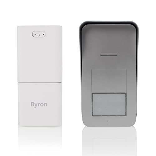 Byron DIC-21515 Kabellose Audio Türklingel – 2-Wege Komunikation – Einfache Installation – 125 Funk-Reichweite, Weiß von Byron