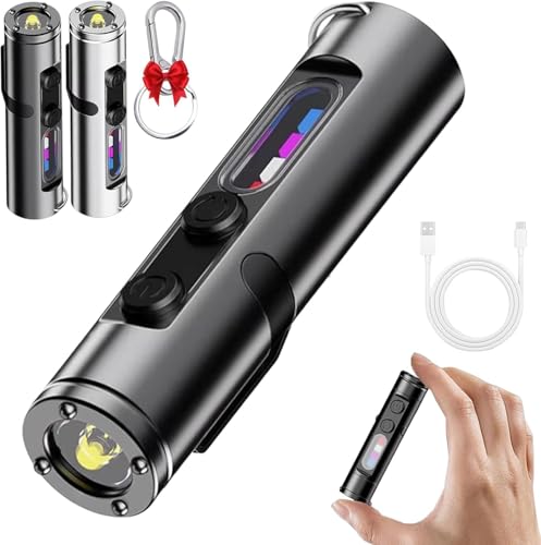 Taclite Mini - The Ultimate Everyday Micro Tool, Wiederaufladbare Magnetische LED Taktische Taschenlampe mit Hutclip, Mini Camping Taschenlampe Extrem Hell Wasserdicht für Wandern Outdoor (A) von ByteCraft
