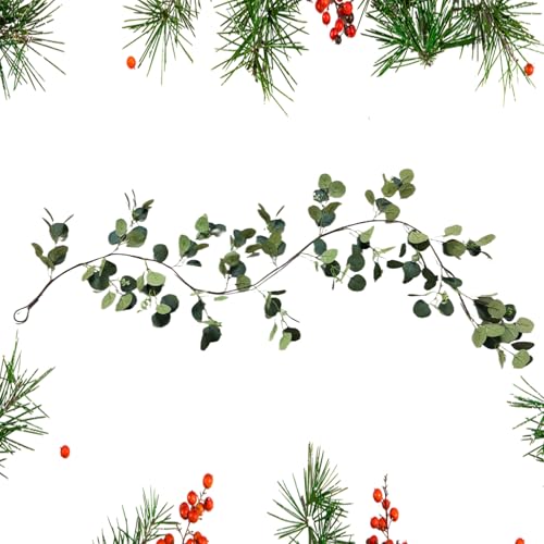 Byuexhp Eukalyptus Girlande Für Tischdekoration,180cm Girlande Aus Grünen Ranken | Künstliche Ranke Batteriebetriebene für Treppen Zuhause Kamin Outdoor Party Indoor Kaminsims,Indoor Outdoor Byuexhp Eukalyptus Girlande Für Tischdekoration,180cm Girlande Aus Grünen Ranken | Künstliche Ranke Batteriebetriebene für Treppen Zuhause Kamin Outdoor Party Indoor Kaminsims,Indoor Outdoor von Byuexhp