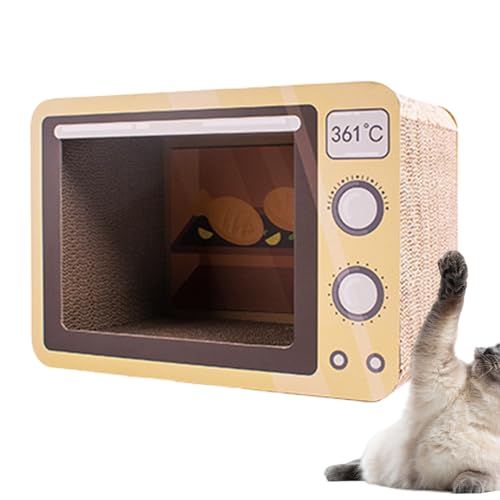Byuexhp Katzen Kratz Haus | Großes Kratzbrett Aus Pappe Als Bett,Radio- Oder Ofen-Form Retro Spielzeug Tierbegleiter - Für Kleine Mittelgroße Große Rassen Auslastung Spielzeug von Byuexhp