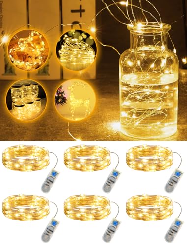 Bzavor 6 Stück Lichterkette Batterie mit Timer,2M 20 Mini Lichterkette mit Batterie,Batteriebetrieben lichterkette klein mit timer Wasserdicht für Innen Weihnachten Party Hochzeit Beleuchtung Deko Bzavor 6 Stück Lichterkette Batterie mit Timer,2M 20 Mini Lichterkette mit Batterie,Batteriebetrieben lichterkette klein mit timer Wasserdicht für Innen Weihnachten Party Hochzeit Beleuchtung Deko von Bzavor