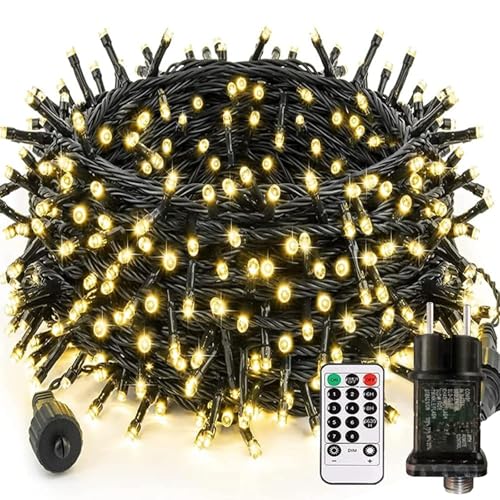 Bzavor Led Lichterkette Strom 50M 500 LED mit Fernbedienung Timer Merkfunktion Lichterkette IP65 Wasserdicht für Innen Außen, LED Lichterkette mit Stecker, Lichterkette LED für Party von Bzavor