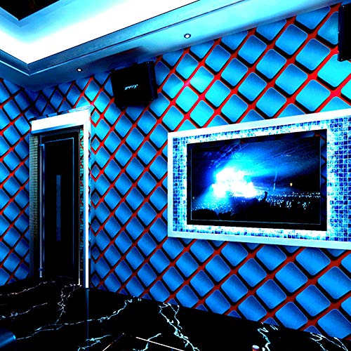 3d Persönlichkeit Mode Glitzer Tapete Bar Hotel Phantasie Ballsaal Box Thema Raum Tapete-Rot Blau von Bztim