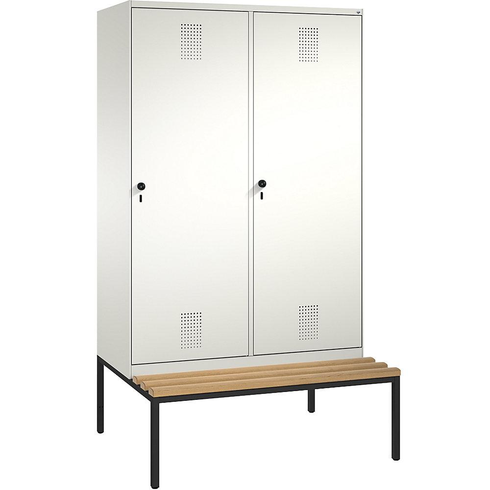 EVOLO Garderobenschrank, mit Sitzbank, Tür über 2 Abteile C+P von C+P
