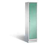 C+P Garderobenschrank Classic H1800xB420xT500mm Korpus: Lichtgrau Türen: Lichtgrün Abteil: 1 Abteilbreite: 400 Fach: 1 Drehriegel von C+P