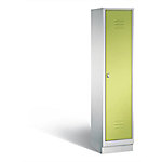 C+P Garderobenschrank Classic H1800xB420xT500mm Korpus: Lichtgrau Türen: Viridingrün Abteil: 1 Abteilbreite: 400 Fach: 1 Drehriegel von C+P