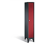 C+P Garderobenschrank Classic H1850xB320xT500mm Korpus: Schwarzgrau Türen: Rubinrot Abteil: 1 Abteilbreite: 300mm von C+P