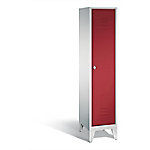 C+P Garderobenschrank Classic H1850xB420xT500mm Korpus: Lichtgrau Türen: Rubinrot Abteil: 1 Abteilbreite: 400mm von C+P