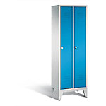 C+P Garderobenschrank Classic H1850xB610xT500mm Korpus: Lichtgrau Türen: Lichtblau Abteile: 2 Abteilbreite: 300mm von C+P