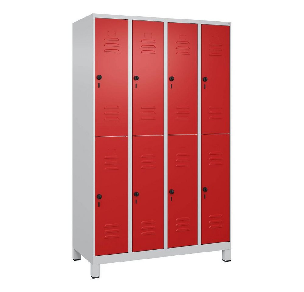 C+P Garderobenschrank Doppel-Garderobenschrank Classic Plus, Abteilbreite 30 cm, mit Füßen Sicherheits-Drehriegel, kein Aufbrechen durch Überdrehen C+P Garderobenschrank Doppel-Garderobenschrank Classic Plus, Abteilbreite 30 cm, mit Füßen Sicherheits-Drehriegel, kein Aufbrechen durch Überdrehen von C+P