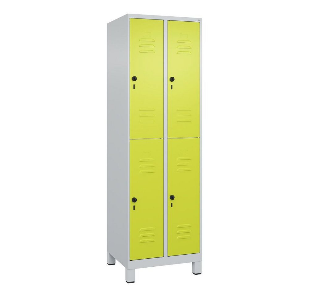 C+P Garderobenschrank Doppel-Garderobenschrank Classic Plus, Abteilbreite 30 cm, mit Füßen Sicherheits-Drehriegel, kein Aufbrechen durch Überdrehen C+P Garderobenschrank Doppel-Garderobenschrank Classic Plus, Abteilbreite 30 cm, mit Füßen Sicherheits-Drehriegel, kein Aufbrechen durch Überdrehen von C+P