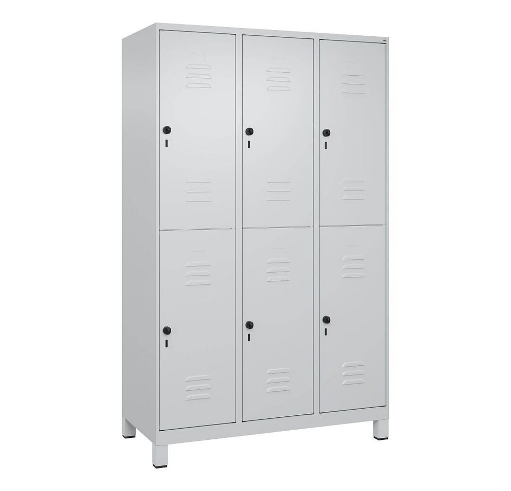 C+P Garderobenschrank Doppel-Garderobenschrank Classic Plus, Abteilbreite 40 cm, mit Füßen Sicherheits-Drehriegel, kein Aufbrechen durch Überdrehen C+P Garderobenschrank Doppel-Garderobenschrank Classic Plus, Abteilbreite 40 cm, mit Füßen Sicherheits-Drehriegel, kein Aufbrechen durch Überdrehen von C+P