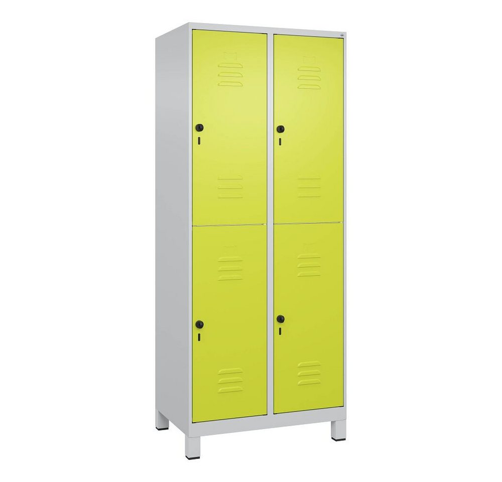 C+P Garderobenschrank Doppel-Garderobenschrank Classic Plus, Abteilbreite 40 cm, mit Füßen Sicherheits-Drehriegel, kein Aufbrechen durch Überdrehen C+P Garderobenschrank Doppel-Garderobenschrank Classic Plus, Abteilbreite 40 cm, mit Füßen Sicherheits-Drehriegel, kein Aufbrechen durch Überdrehen von C+P