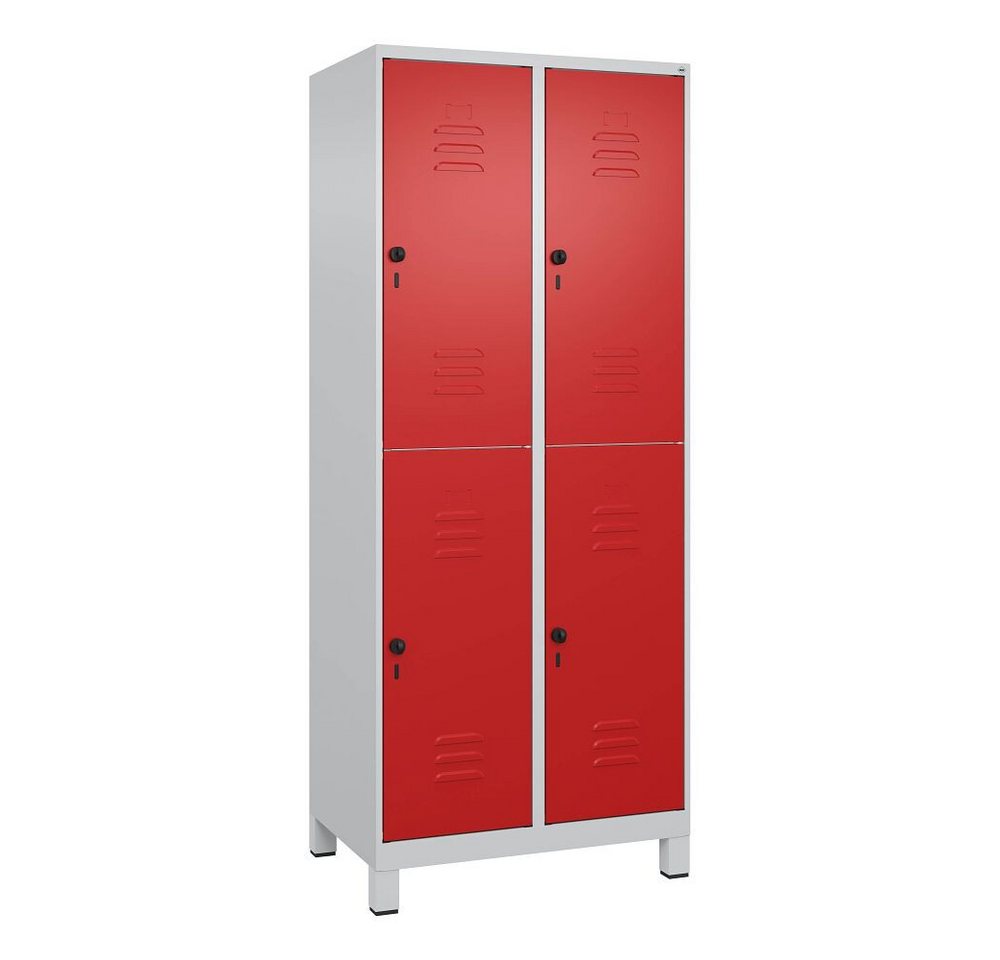 C+P Garderobenschrank Doppel-Garderobenschrank Classic Plus, Abteilbreite 40 cm, mit Füßen Sicherheits-Drehriegel, kein Aufbrechen durch Überdrehen C+P Garderobenschrank Doppel-Garderobenschrank Classic Plus, Abteilbreite 40 cm, mit Füßen Sicherheits-Drehriegel, kein Aufbrechen durch Überdrehen von C+P