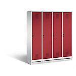 C+P Garderobenschrank Evolo H1800xB1590xT500mm Korpus: Lichtgrau Türen: Rubinrot Abteile: 4 Abteilbreite: 400 Fächer: 4 Sicherheits-Drehriegel C+P Garderobenschrank Evolo H1800xB1590xT500mm Korpus: Lichtgrau Türen: Rubinrot Abteile: 4 Abteilbreite: 400 Fächer: 4 Sicherheits-Drehriegel von C+P