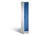 C+P Garderobenschrank Evolo H1800xB320xT500mm Korpus: Lichtgrau Türen: Enzianblau Abteil: 1 Abteilbreite: 300 Fach: 1 Sicherheits-Drehriegel von C+P