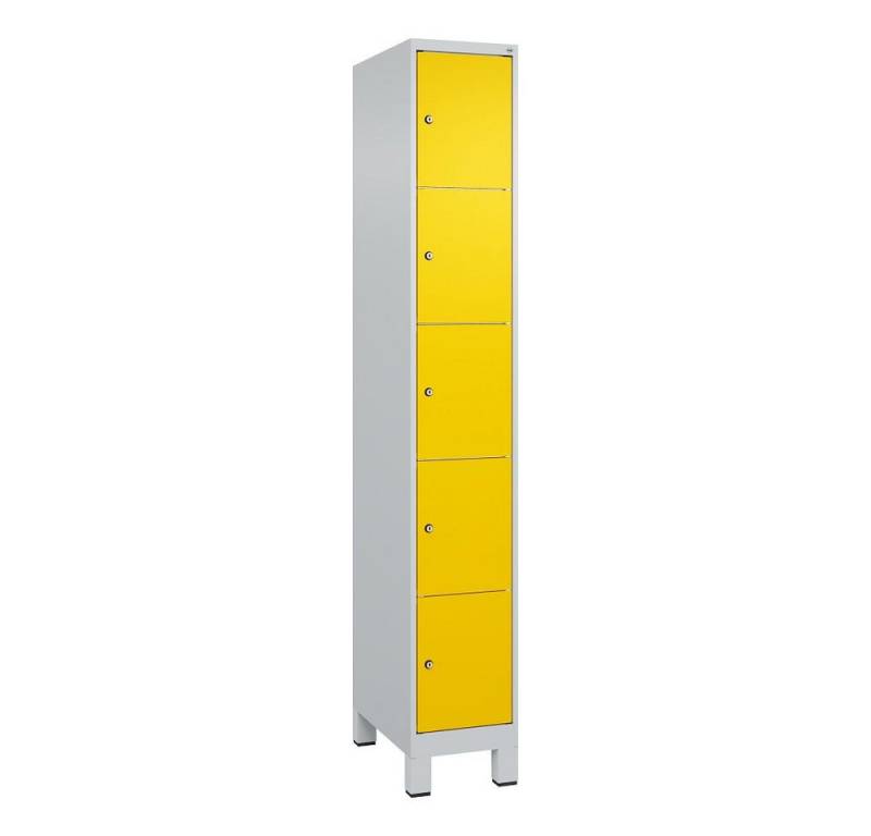 C+P Garderobenschrank Fächerschrank Classic Plus, 5 Fächer übereinander, Abteilbreite 30 ... Geeignet für Kindergärten, Schulen und Vereine von C+P