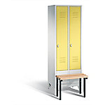 C+P Garderobenschrank S10436 Classic Stahl 2 Abteile Grau - Gelb mit Drehriegel H1850xB610xT500mm C+P Garderobenschrank S10436 Classic Stahl 2 Abteile Grau - Gelb mit Drehriegel H1850xB610xT500mm von C+P