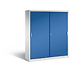 C+P Schiebetürenschrank Acurado H1950xB1600xT500mm Korpus Lichtgrau Fronten Enzianblau Anzahl Fächer: 12 von C+P