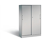 C+P Schiebetürenschrank Asisto H1635xB1000xT435mm Korpus Weißaluminium Fronten Weißaluminium Anzahl Fächer: 3 von C+P