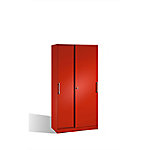 C+P Schiebetürenschrank Asisto H1980xB1000xT435mm Korpus Feuerrot Fronten Feuerrot Anzahl Fächer: 4 von C+P