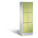 C+P Schließfachschrank Classic H1800xB610xT500 Korpus: Lichtgrau Türen: Viridingrün 2 Abteile 6 Fächer von C+P