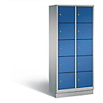 C+P Schließfachschrank Classic H1800xB810xT500 Korpus: Weißaluminium Türen: Enzianblau 2 Abteile 10 Fächer von C+P