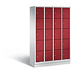 C+P Schließfachschrank Evolo H1800xB1190xT500 Korpus: Lichtgrau Türen: Rubinrot 4 Abteile 20 Fächer C+P Schließfachschrank Evolo H1800xB1190xT500 Korpus: Lichtgrau Türen: Rubinrot 4 Abteile 20 Fächer von C+P