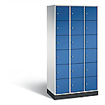 C+P Schließfachschrank Intro H1950xB920xT490 Korpus: Lichtgrau Türen: Enzianblau 3 Abteile 18 Fächer C+P Schließfachschrank Intro H1950xB920xT490 Korpus: Lichtgrau Türen: Enzianblau 3 Abteile 18 Fächer von C+P