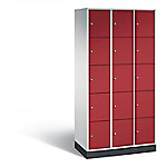 C+P Schließfachschrank Intro H1950xB920xT490 Korpus: Lichtgrau Türen: Rubinrot 3 Abteile 15 Fächer C+P Schließfachschrank Intro H1950xB920xT490 Korpus: Lichtgrau Türen: Rubinrot 3 Abteile 15 Fächer von C+P