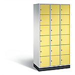 C+P Schließfachschrank Intro H1950xB920xT490 Korpus: Lichtgrau Türen: Schwefelgelb 3 Abteile 18 Fächer von C+P
