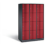C+P Schließfachschrank Resisto H1950xB1148xT540 Korpus: Schwarzgrau Türen: Rubinrot 3 Abteile 12 Fächer C+P Schließfachschrank Resisto H1950xB1148xT540 Korpus: Schwarzgrau Türen: Rubinrot 3 Abteile 12 Fächer von C+P