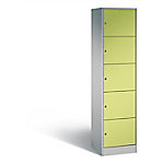 C+P Schließfachschrank Serie 8070, H1950xB460xT480mm Korpus Weißaluminium Fronten Viridingrün von C+P