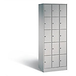 C+P Schließfachschrank Serie 8070, H1950xB680xT480mm Korpus Weißaluminium Fronten Weißaluminium von C+P