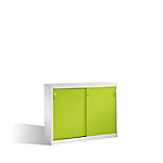 C+P Sideboard mit Schiebetüren Acurado H1200xB1600xT500mm Korpus Lichtgrau Fronten Viridingrün Anzahl Fächer: 4 von C+P