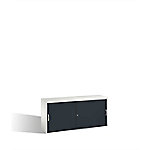 C+P Sideboard mit Schiebetüren Acurado H720xB1600xT400mm Korpus Lichtgrau Fronten Schwarzgrau Anzahl Fächer: 2 von C+P