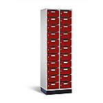 C+P Verteilerschrank Intro H1950xB620xT490mm Korpus: Lichtgrau Türen: Rubinrot Abteile: 2 Abteilbreite: 300 Fächer: 22 Zylinderschloss C+P Verteilerschrank Intro H1950xB620xT490mm Korpus: Lichtgrau Türen: Rubinrot Abteile: 2 Abteilbreite: 300 Fächer: 22 Zylinderschloss von C+P