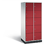 C+P XL-Schließfachschrank Intro H1950xB820xT590 Korpus: Lichtgrau Türen: Rubinrot 2 Abteile 10 Fächer C+P XL-Schließfachschrank Intro H1950xB820xT590 Korpus: Lichtgrau Türen: Rubinrot 2 Abteile 10 Fächer von C+P