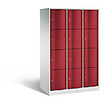 C+P XL-Schließfachschrank Resisto H1950xB1148xT640 Korpus: Lichtgrau Türen: Rubinrot 3 Abteile 12 Fächer C+P XL-Schließfachschrank Resisto H1950xB1148xT640 Korpus: Lichtgrau Türen: Rubinrot 3 Abteile 12 Fächer von C+P