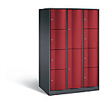 C+P XXL-Kombi-Schließfachschrank Resisto H1950xB1148xT740 Korpus: Schwarzgrau Türen: Rubinrot 3 Abteile 10 Fächer C+P XXL-Kombi-Schließfachschrank Resisto H1950xB1148xT740 Korpus: Schwarzgrau Türen: Rubinrot 3 Abteile 10 Fächer von C+P