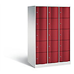 C+P XXL-Schließfachschrank Resisto H1950xB1148xT740 Korpus: Lichtgrau Türen: Rubinrot 3 Abteile 15 Fächer C+P XXL-Schließfachschrank Resisto H1950xB1148xT740 Korpus: Lichtgrau Türen: Rubinrot 3 Abteile 15 Fächer von C+P