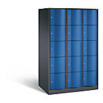 C+P XXL-Schließfachschrank Resisto H1950xB1148xT740 Korpus: Schwarzgrau Türen: Enzianblau 3 Abteile 15 Fächer C+P XXL-Schließfachschrank Resisto H1950xB1148xT740 Korpus: Schwarzgrau Türen: Enzianblau 3 Abteile 15 Fächer von C+P