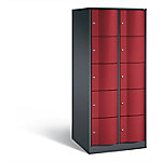 C+P XXL-Schließfachschrank Resisto H1950xB772xT740 Korpus: Schwarzgrau Türen: Rubinrot 2 Abteile 10 Fächer C+P XXL-Schließfachschrank Resisto H1950xB772xT740 Korpus: Schwarzgrau Türen: Rubinrot 2 Abteile 10 Fächer von C+P