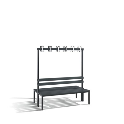 Garderobenbank doppelseitig Basic, H1650xB1500xT750mm von C+p