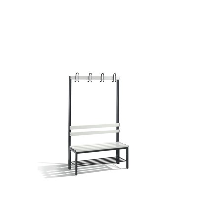 Garderobenbank einseitig Basic, H1650xB1000xT400mm, 7021 von C+p