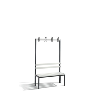 Garderobenbank einseitig Basic, H1650xB1000xT400mm, 7021 von C+p