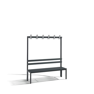 Garderobenbank einseitig Basic, H1650xB1500xT400mm von C+p