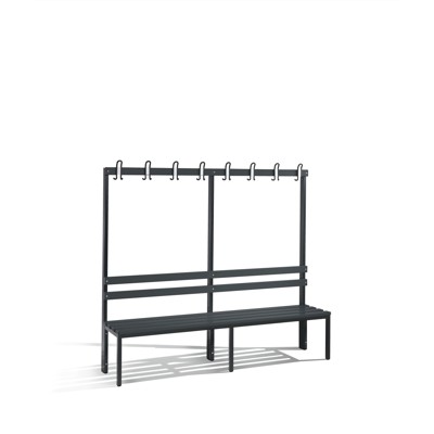 Garderobenbank einseitig Basic, H1650xB1960xT400mm von C+p
